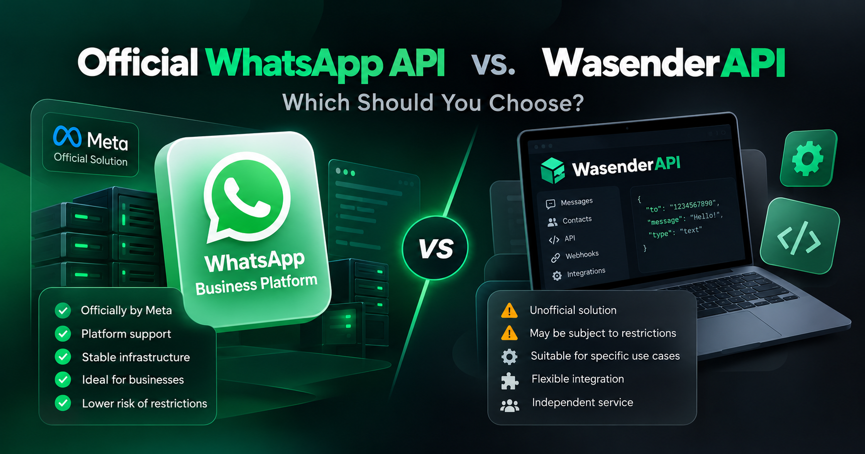 Title Official WhatsApp API vs WasenderAPI: Which Should You Choose?