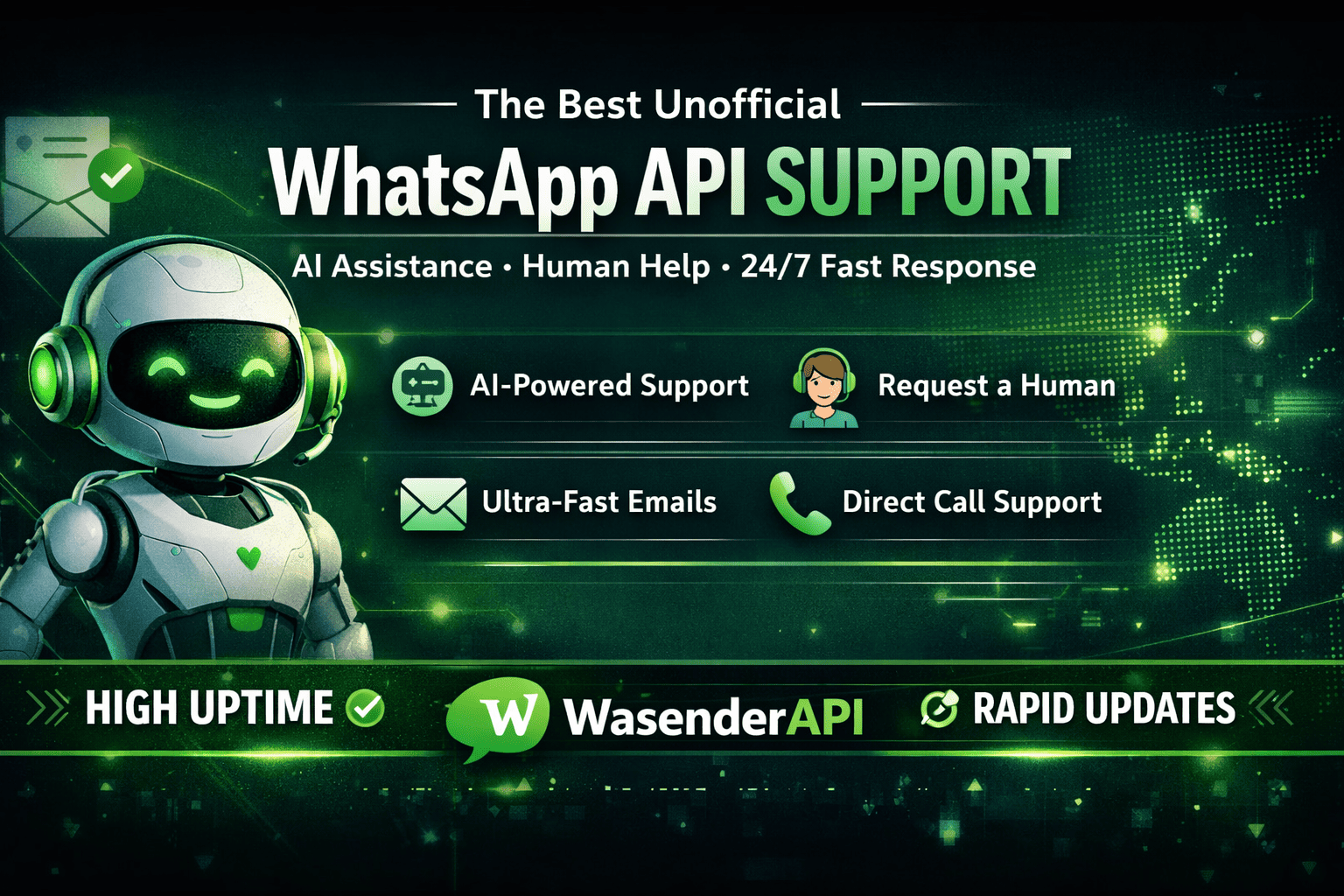 WasenderAPI Support – Best Unofficial WhatsApp API & 24/7 Fast Response