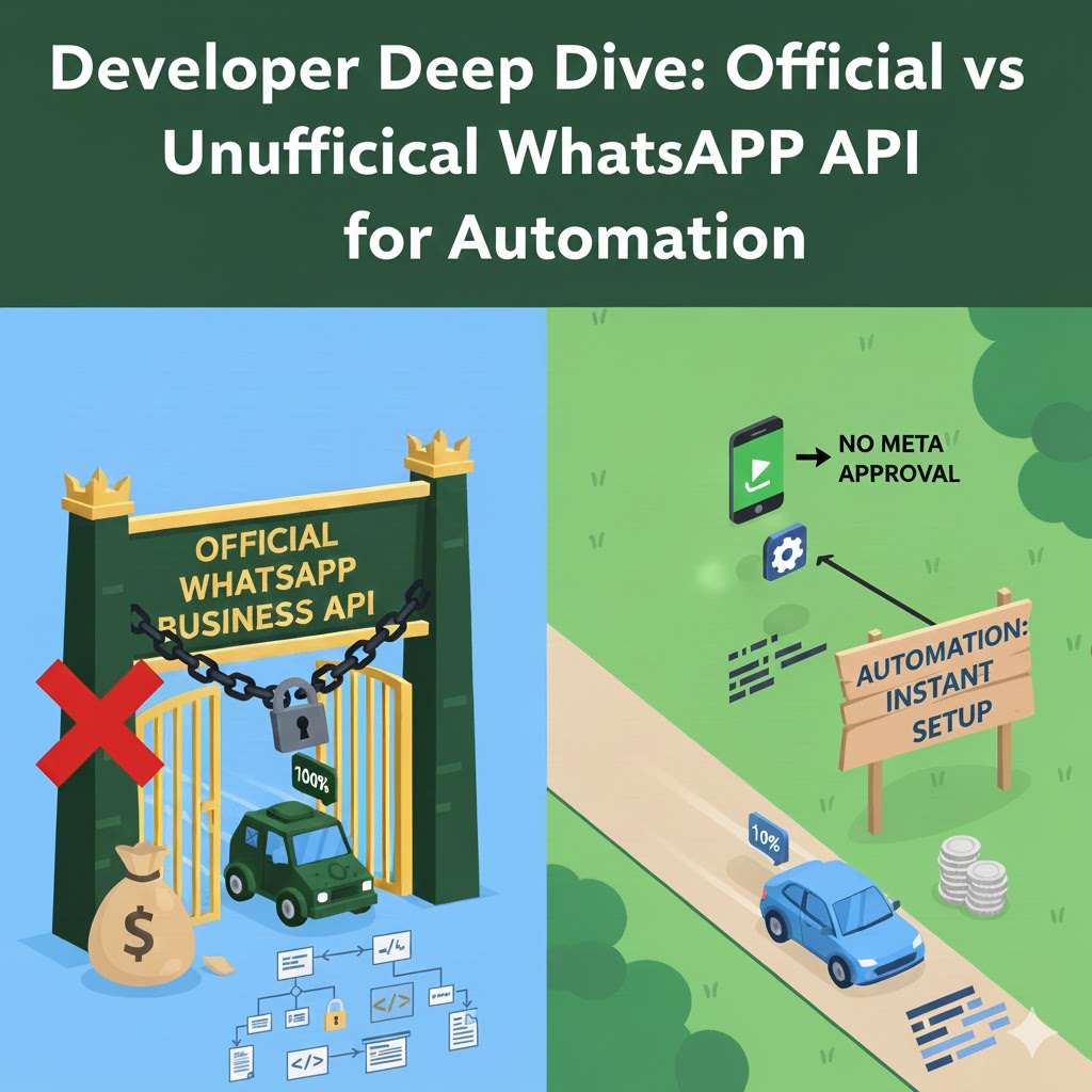 Developer Deep Dive: Official vs Unofficial WhatsApp API for Automation